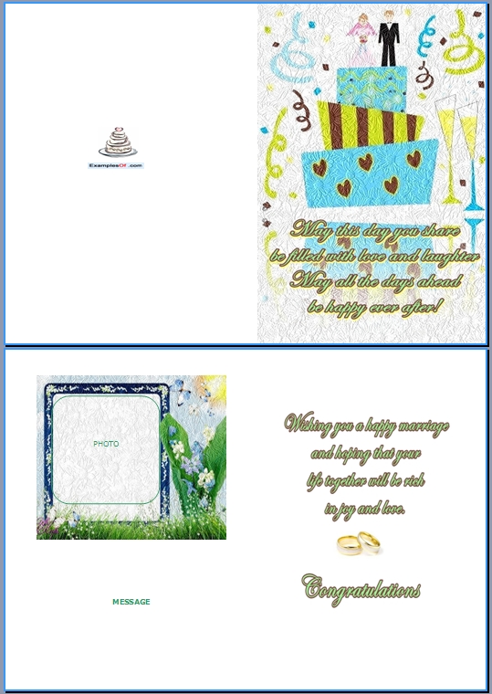 Example Wedding Card:Wedding Cake